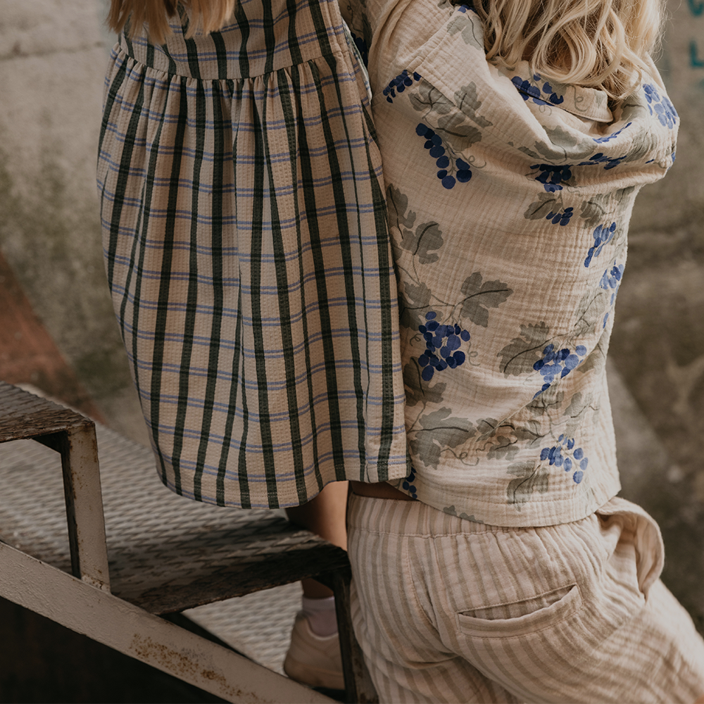Garbo &amp; Friends Musselin Shorts Stripe Pebble