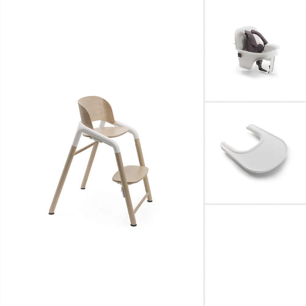 Bugaboo  Hochstuhl-Komplettset 'Giraffe'  Neutral Wood/White - Online MY SNOWFLAKE