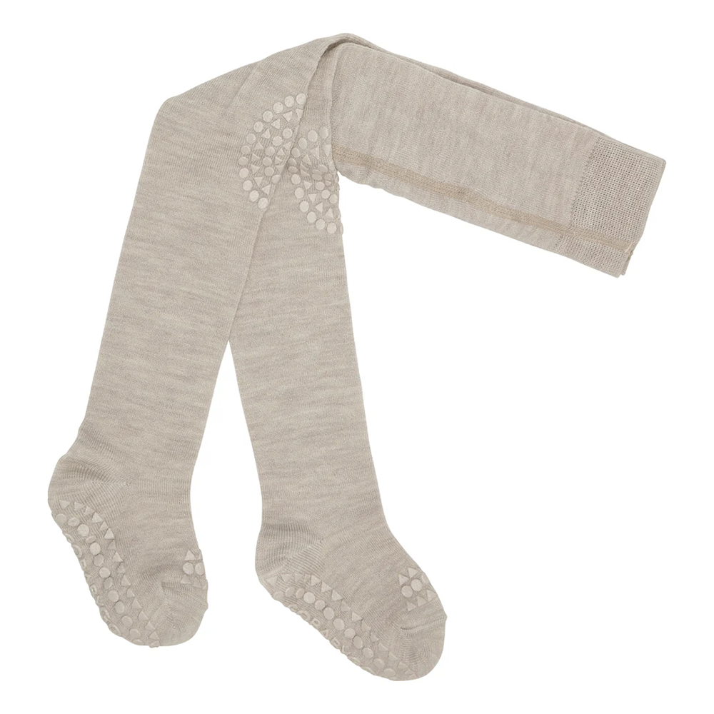GoBabyGo Rutschfeste Krabbelstrumpfhose aus Merinowolle Sand - Online MY SNOWFLAKE