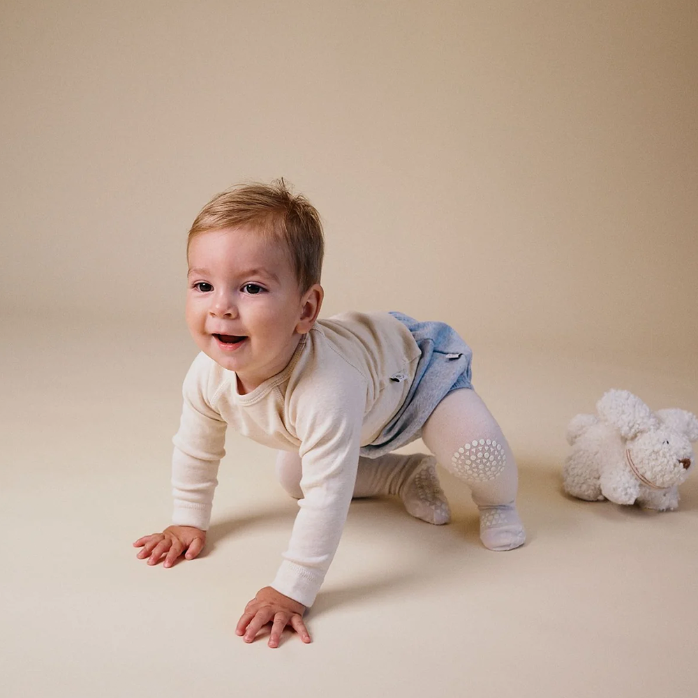 GoBabyGo Rutschfeste Krabbelstrumpfhose aus Merinowolle Snow White - Online MY SNOWFLAKE