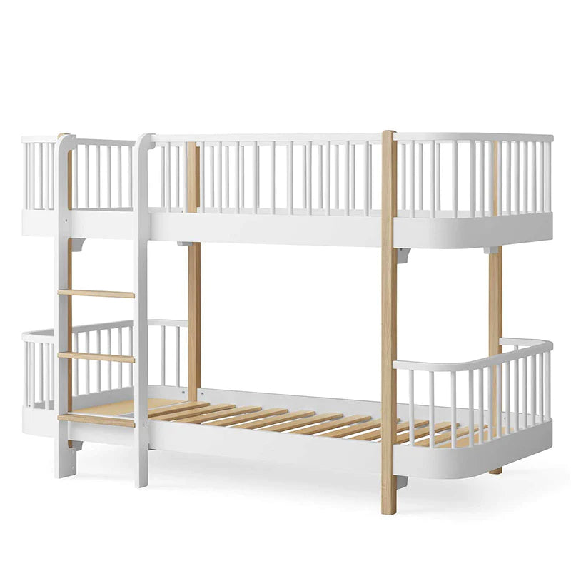 Oliver Furniture Conversion Kit Wood Mid-high Loft Bed H 128 cm to Mid-high Bunk Bed White/Oak