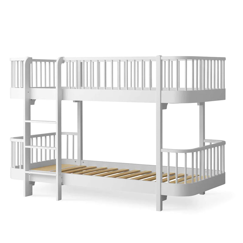 Oliver Furniture  Umbauset zwei Wood Original Einzelbetten zum Halbhohen Etagenbett  Weiss