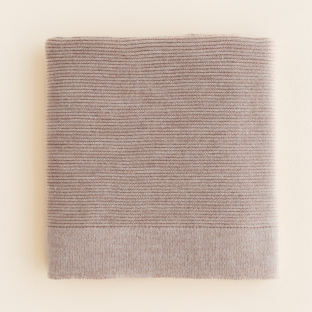Hvid  Babydecke 'Gust'  Sand - Online MY SNOWFLAKE