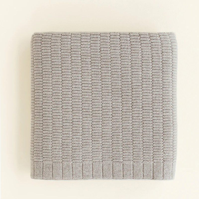 Hvid  Babydecke &#39;Ida&#39; Pebble