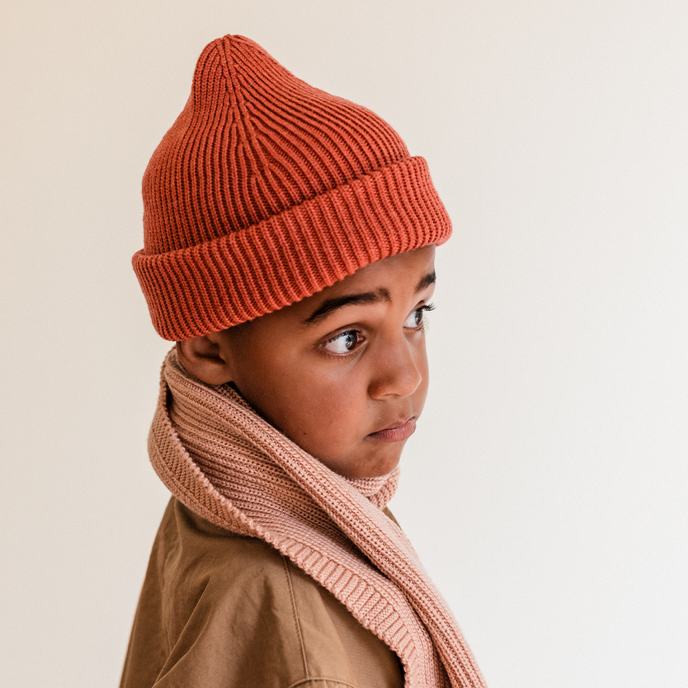 Hvid  Kids Beanie Fonzie Wild Berry