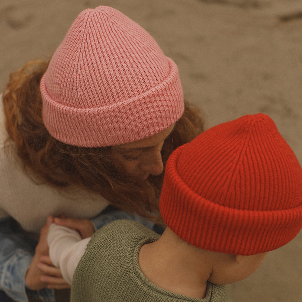 Hvid  Beanie Fonzie für Erwachsene Bubblegum