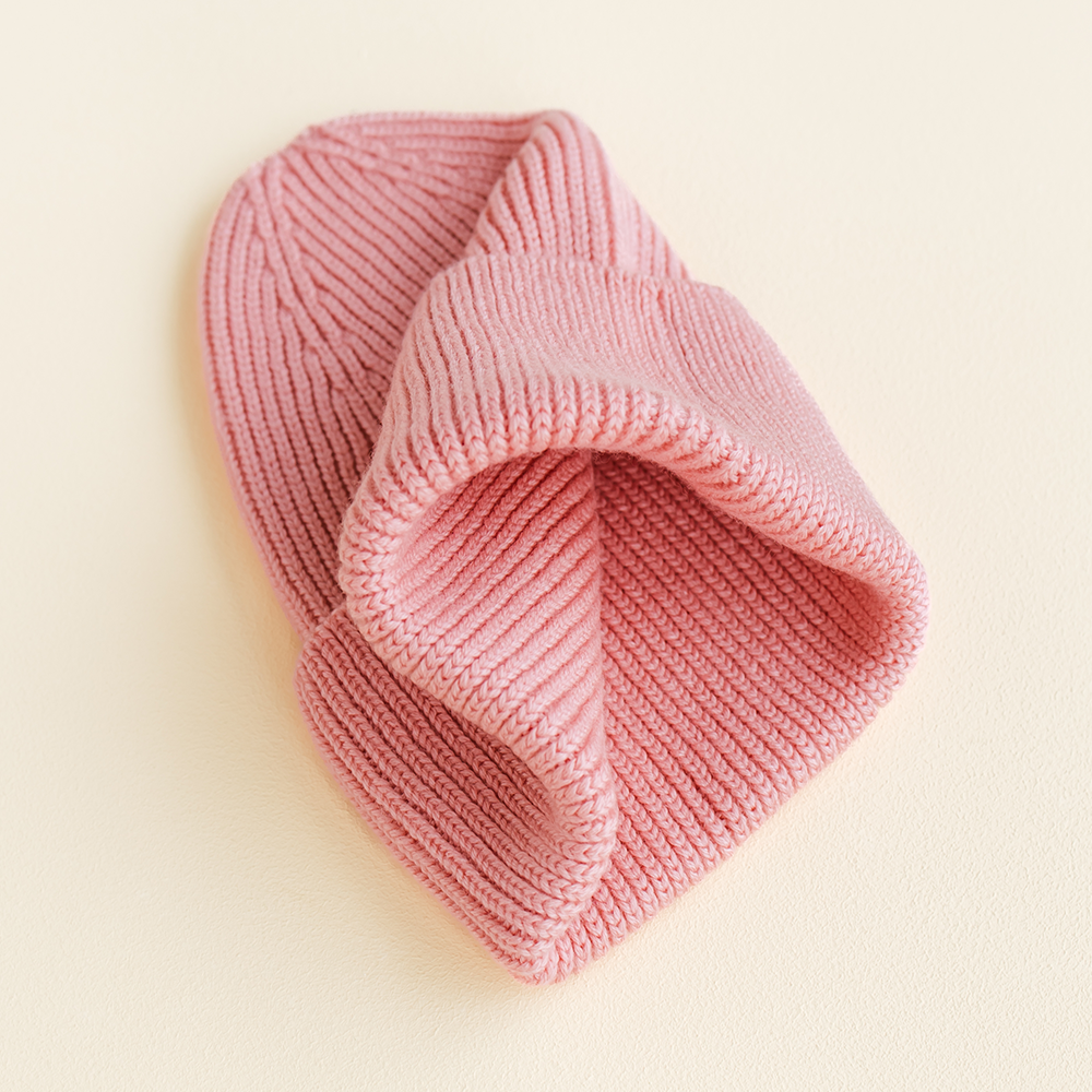 Hvid  Beanie Fonzie für Erwachsene Bubblegum