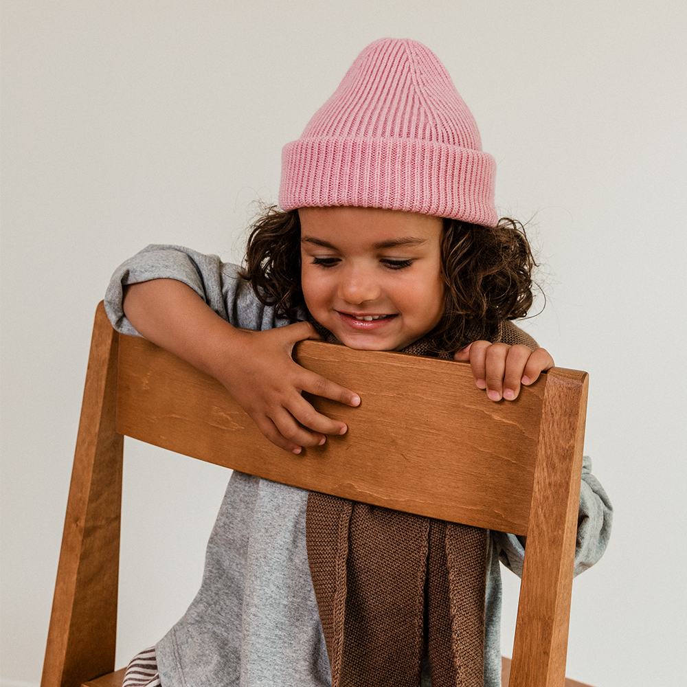 Hvid  Kids Beanie Fonzie Cotton Candy
