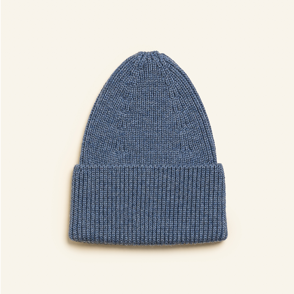 Hvid  Kids Beanie Fonzie Denim