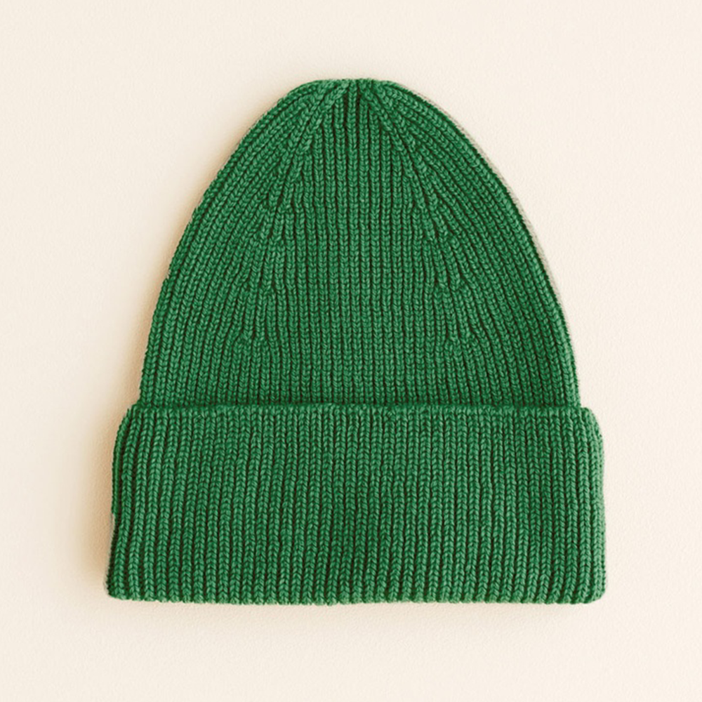 Hvid  Beanie Fonzie für Erwachsene Grass