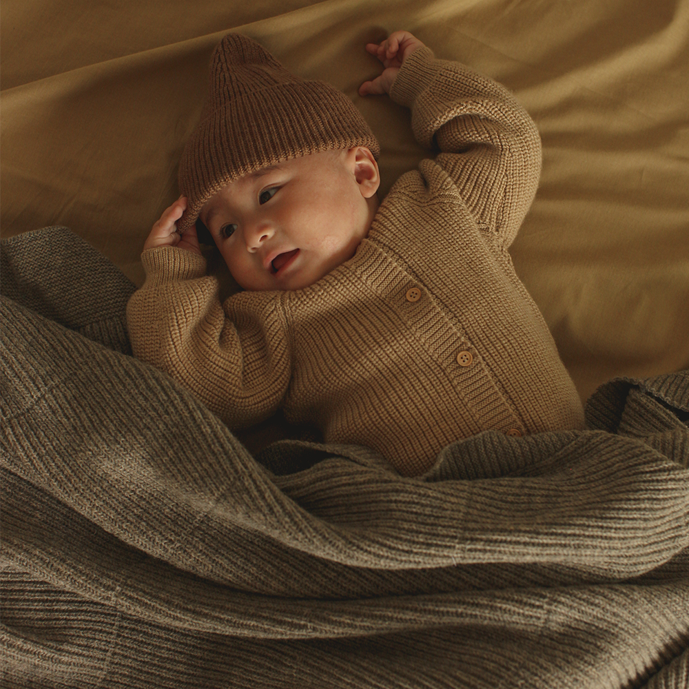 Cardigan bébé Inga sable