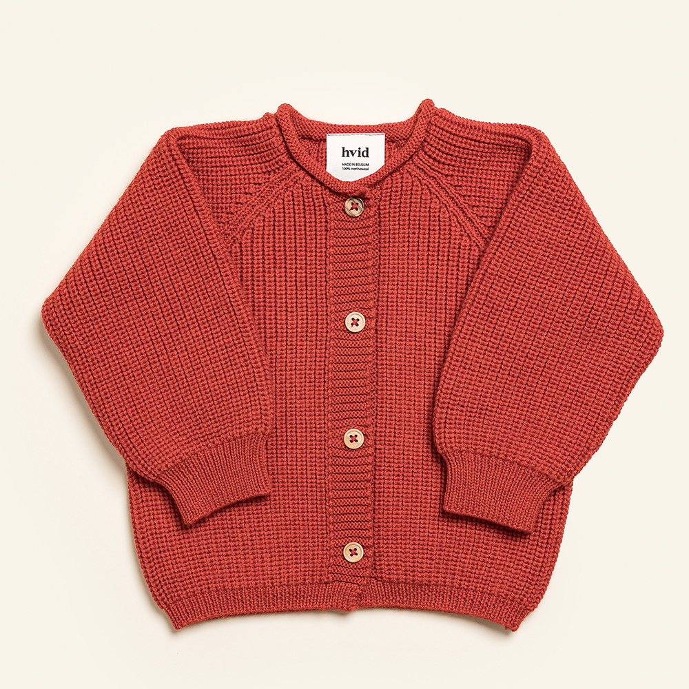 Hvid  Baby Cardigan 'Inga' Rot