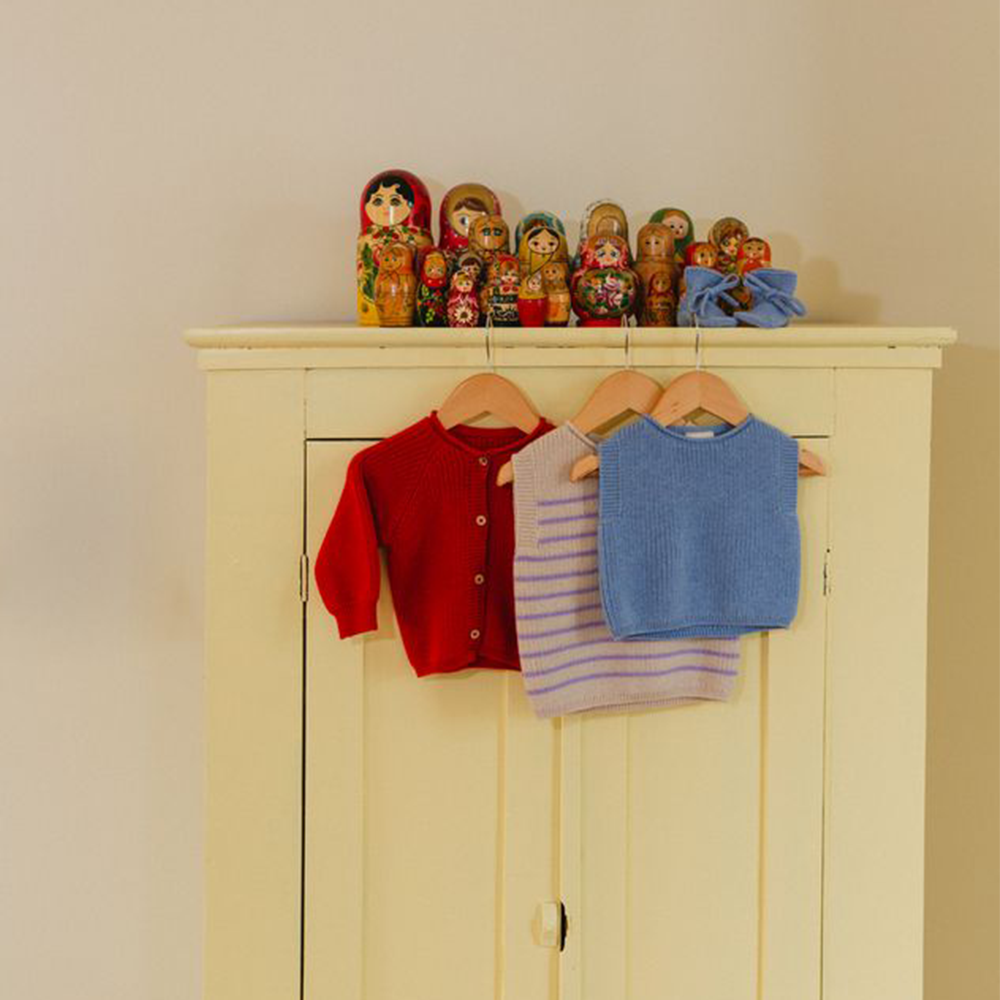 Hvid  Baby Cardigan 'Inga' Rot