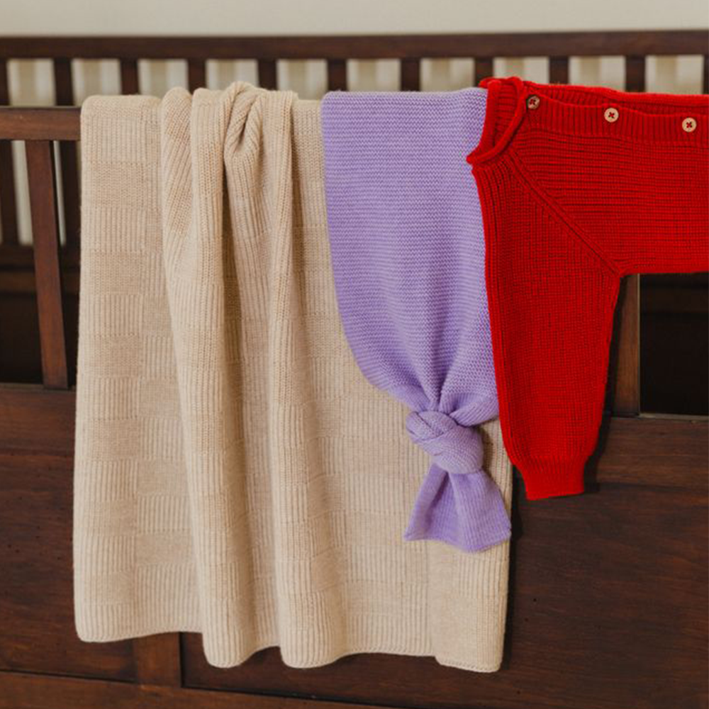 Hvid  Baby Cardigan 'Inga' Rot
