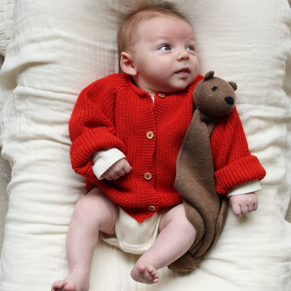 Hvid  Baby Cardigan 'Inga' Rot