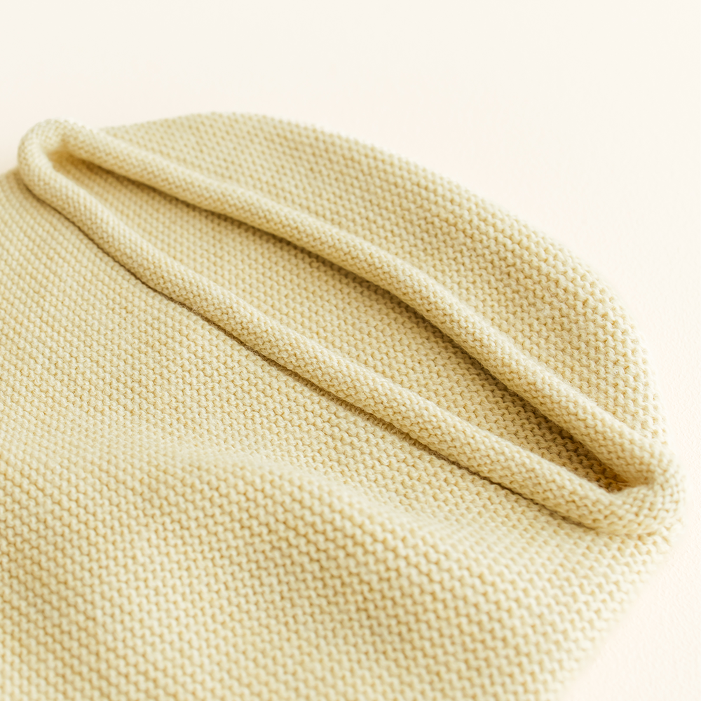 Hvid Strick Cocoon Light Yellow