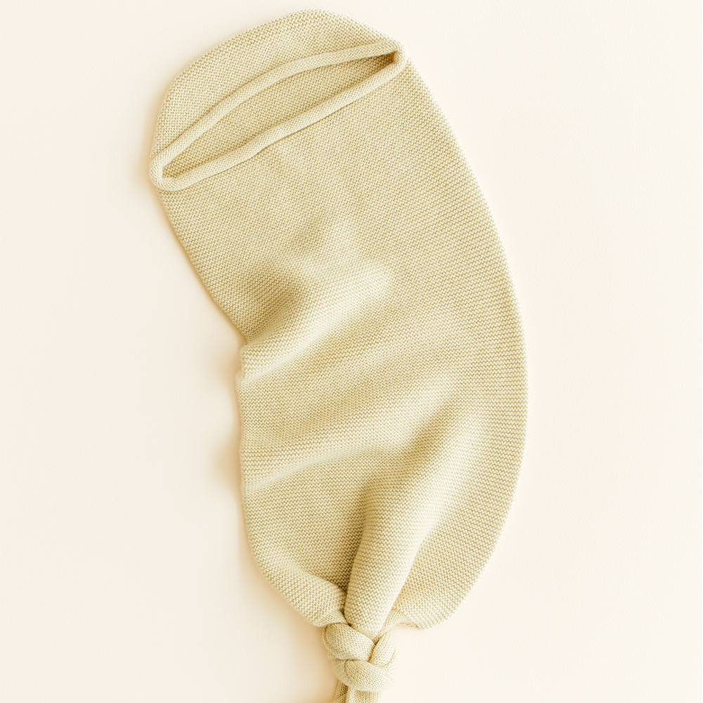 Hvid Strick Cocoon Light Yellow