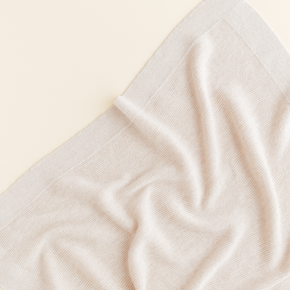 Hvid  Babydecke 'Gust'  Cream - Online MY SNOWFLAKE
