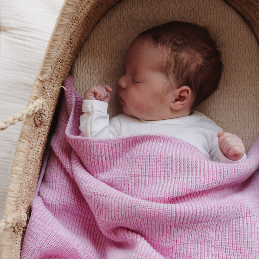 Couverture bébé blanche « Ivy » Cotton Candy