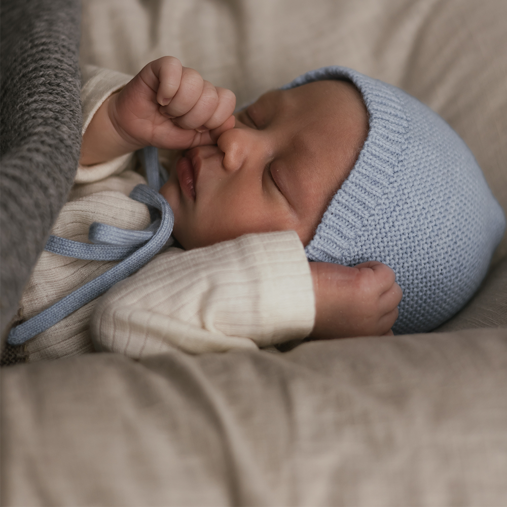 Hvid  Baby Strickmütze Dolly Sky