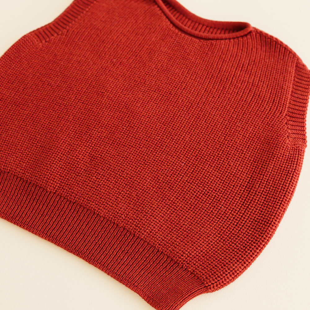 Hvid  Kinder Strickweste &#39;Harvey&#39;  Red