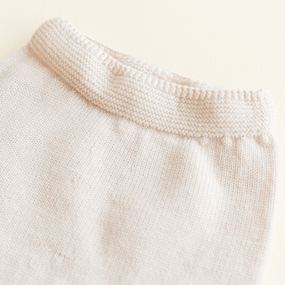 Hvid  Baby Strickhose &#39;Guido&#39;  Cream