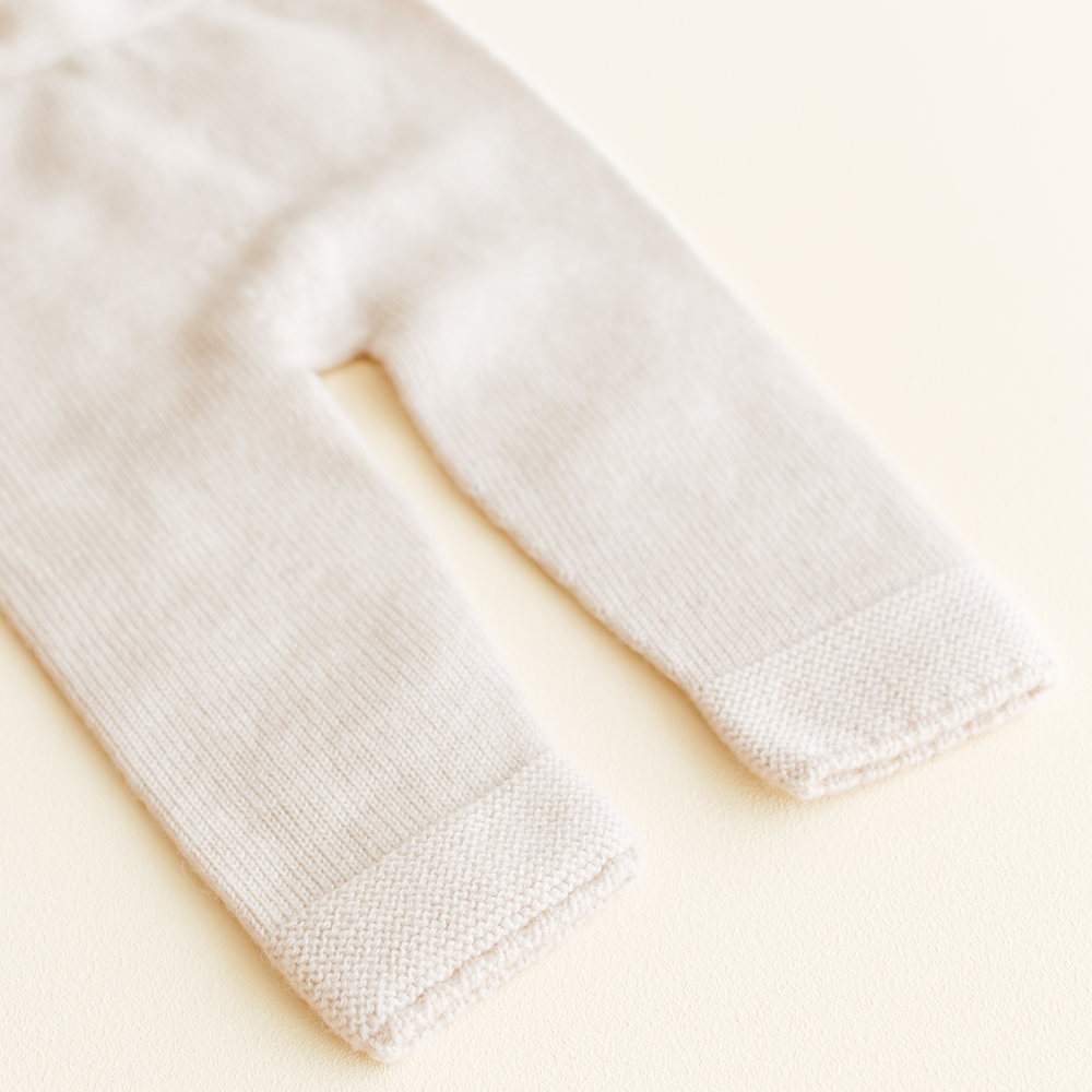 Hvid  Baby Strickhose &#39;Guido&#39;  Cream
