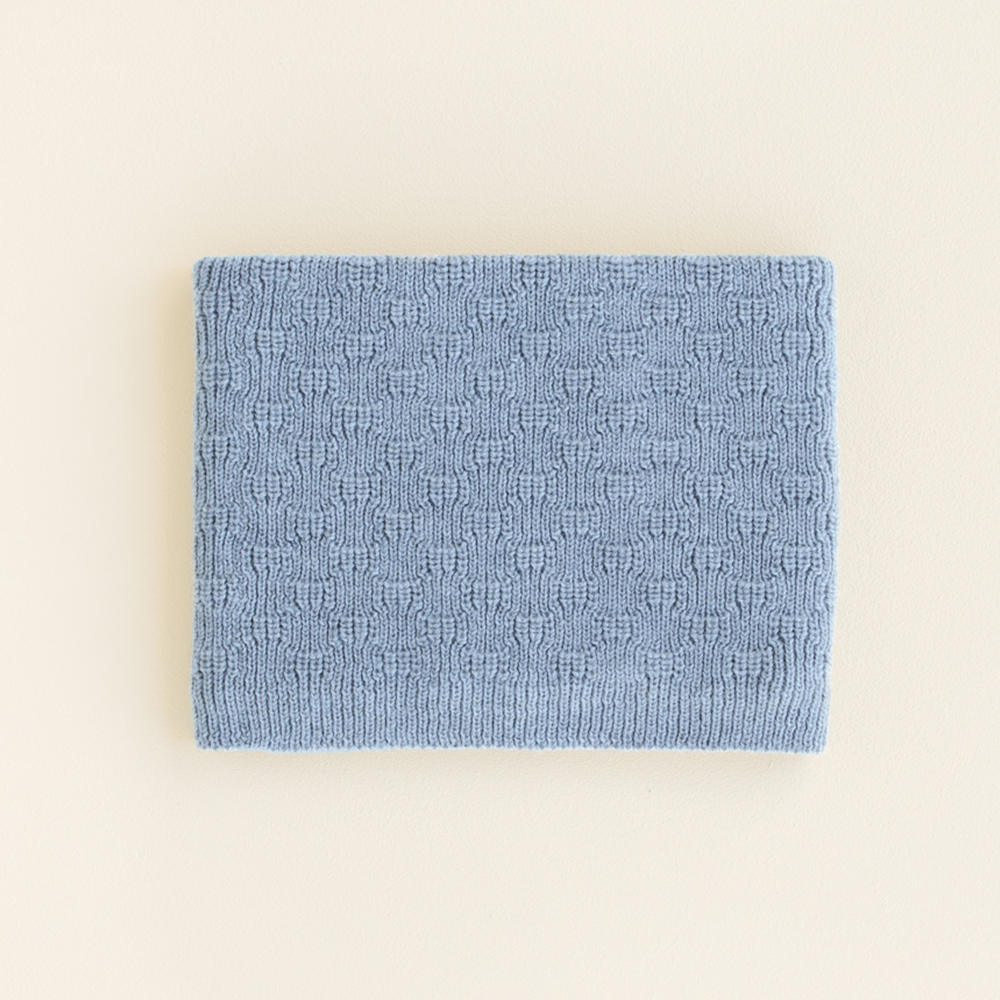 Écharpe tube blanche 'Gigi' bleu clair