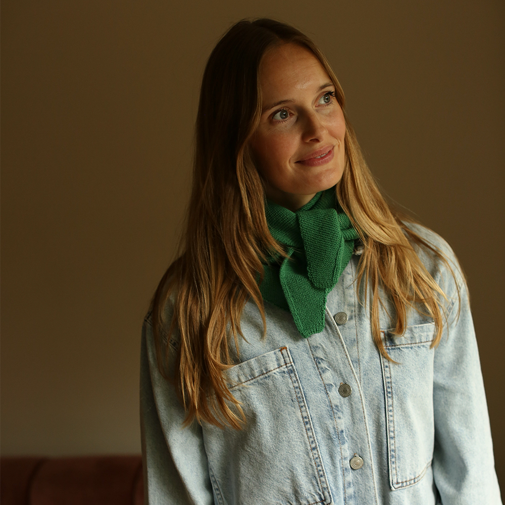 Hvid  Loop Schal 'Josephina' Grass