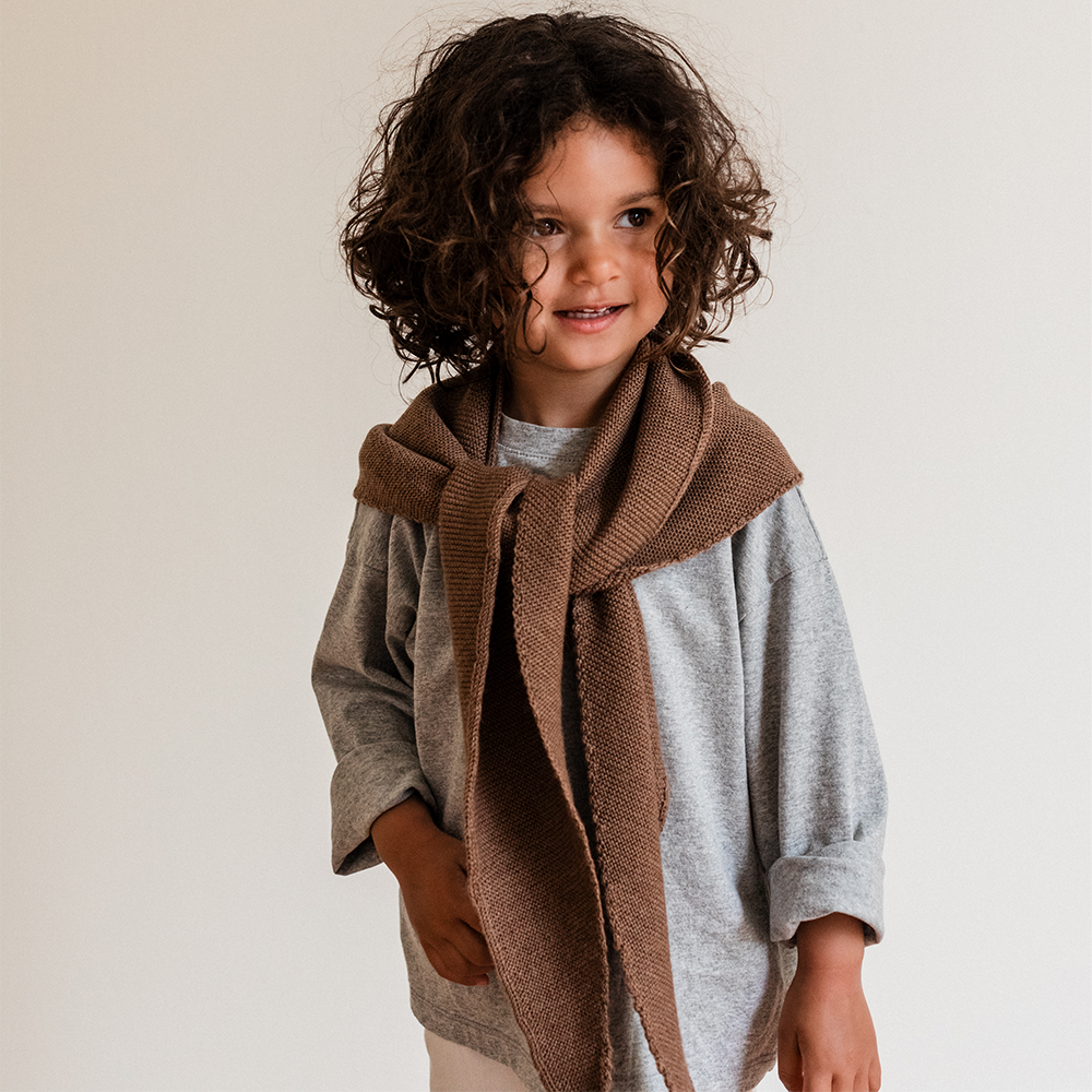 Hvid  Dreieckschal 'Josephina' Mocha