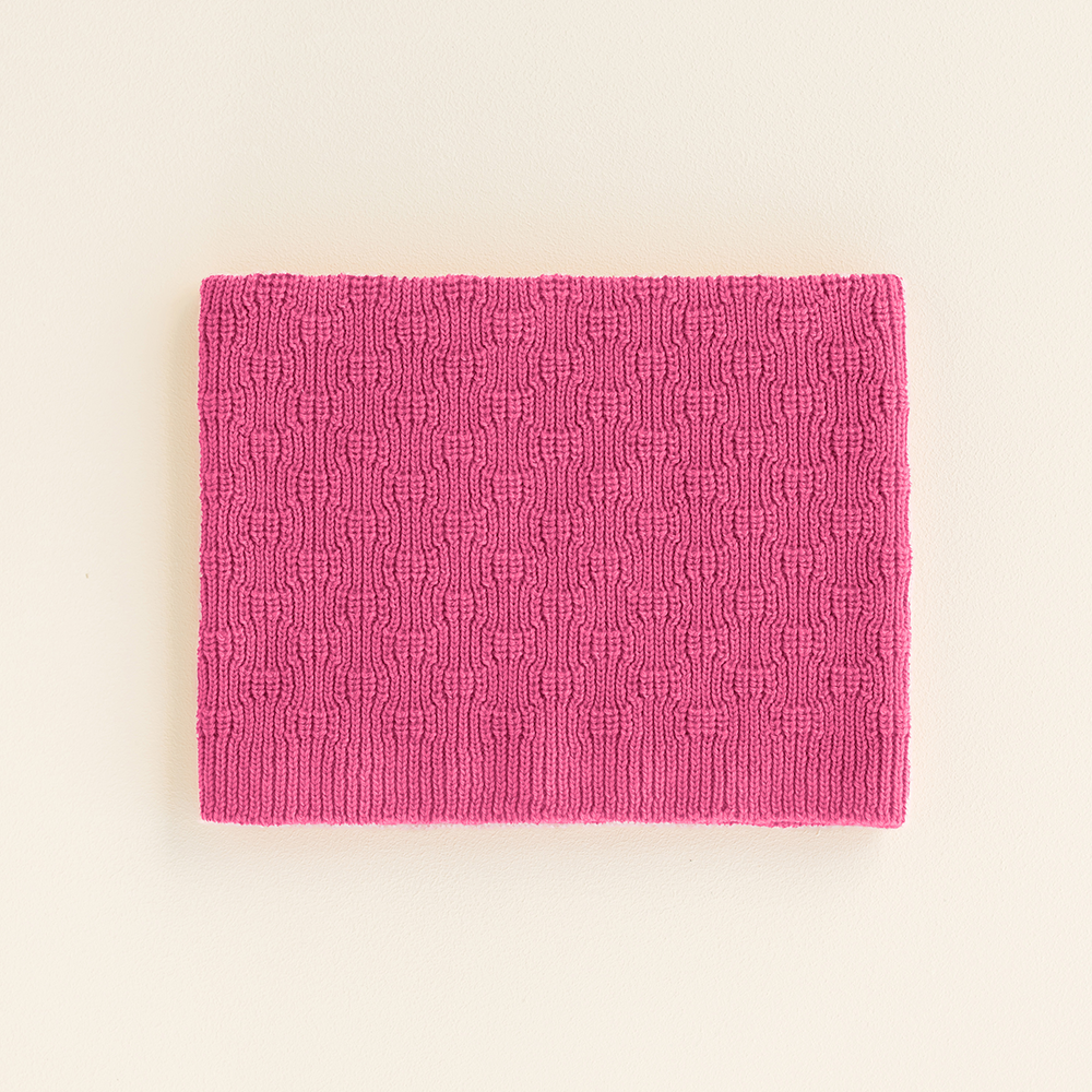 Hvid  Loop Schal 'Gigi'  Fuchsia