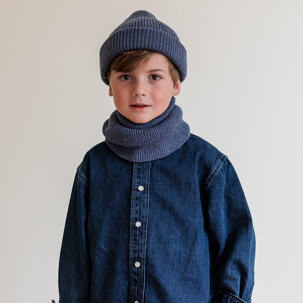 Hvid  Loop Schal 'Gigi'  Denim