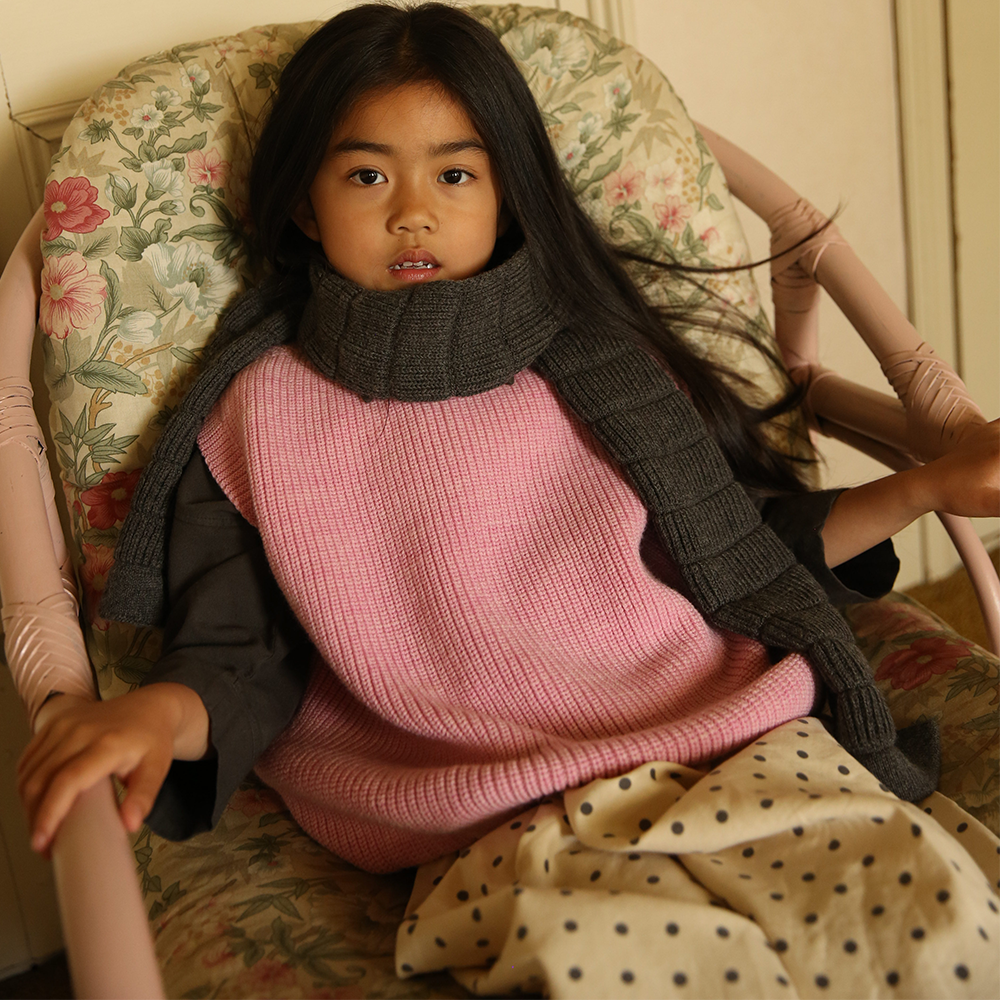 Hvid  Kinder Strickweste 'Harvey'  Cotton Candy