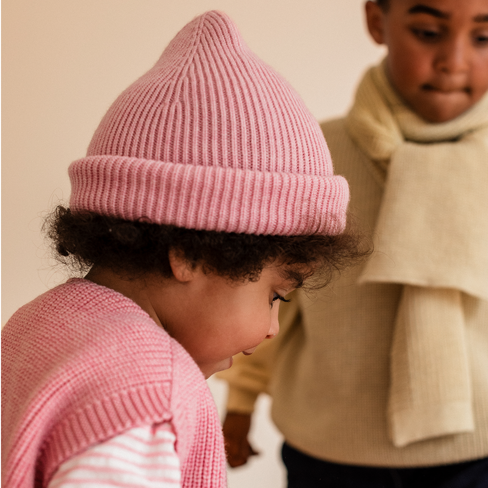 Hvid  Kinder Strickweste 'Harvey'  Cotton Candy
