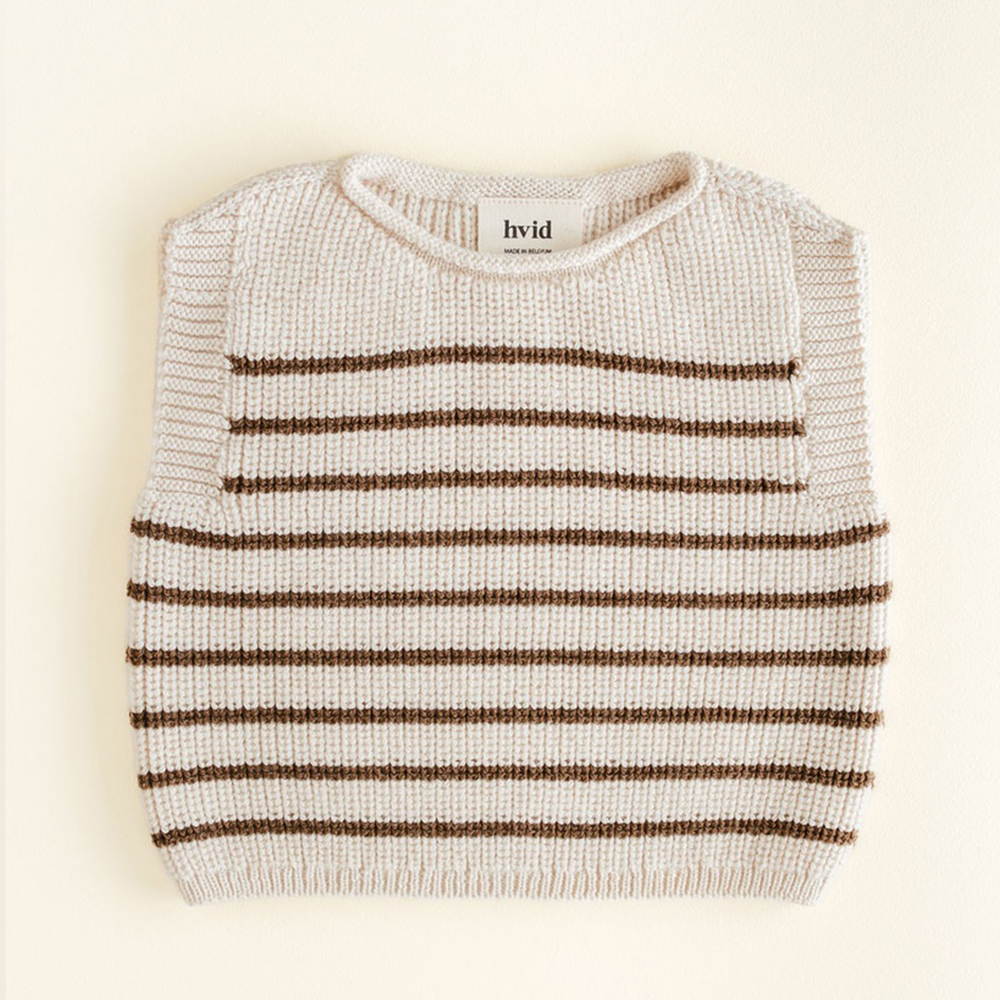 Hvid  Baby Strickweste 'Harvey'  Cream/Mocha