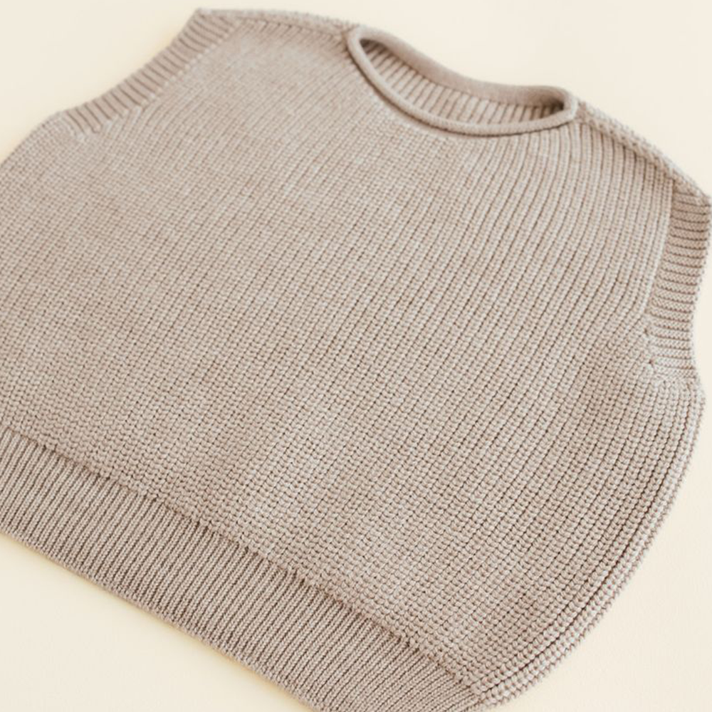 Hvid  Kinder Strickweste &#39;Harvey&#39;  Sand