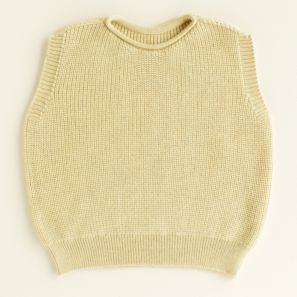 Hvid  Kinder Strickweste &#39;Harvey&#39;  Light Yellow