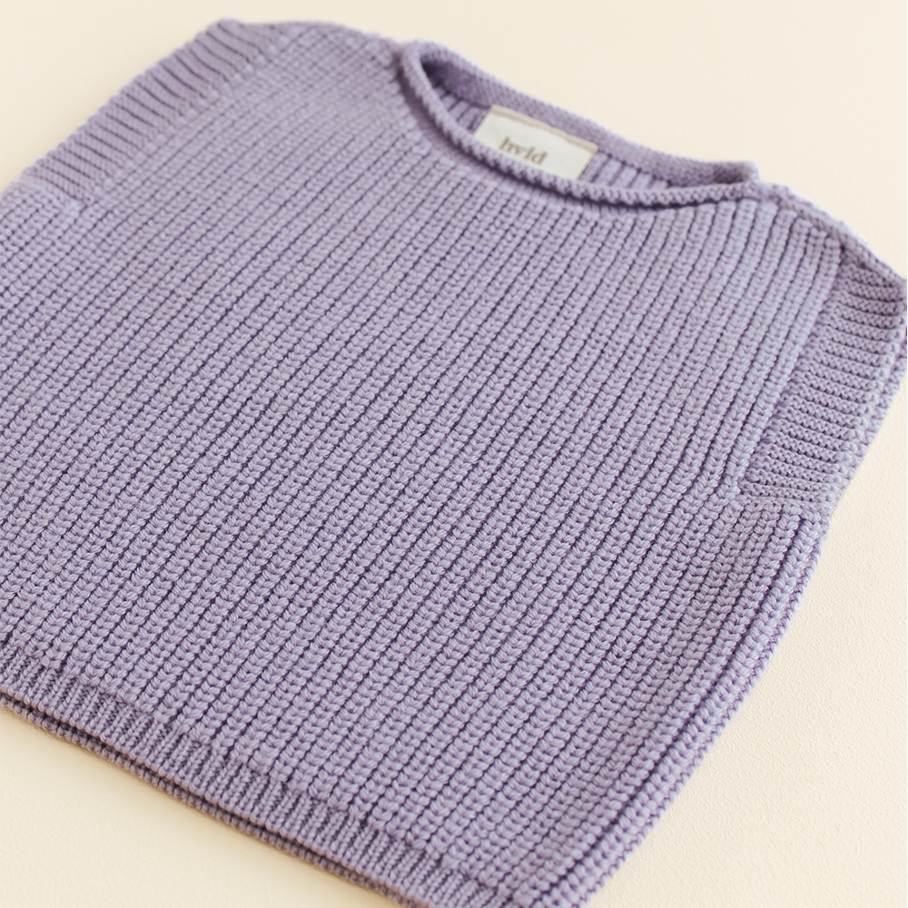 Hvid  Baby Strickweste 'Harvey' Lilac - Online MY SNOWFLAKE