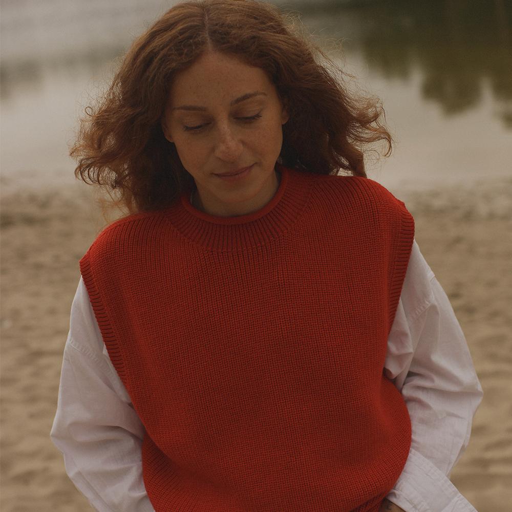 Hvid Weste für Erwachsene 'Helle'  Red