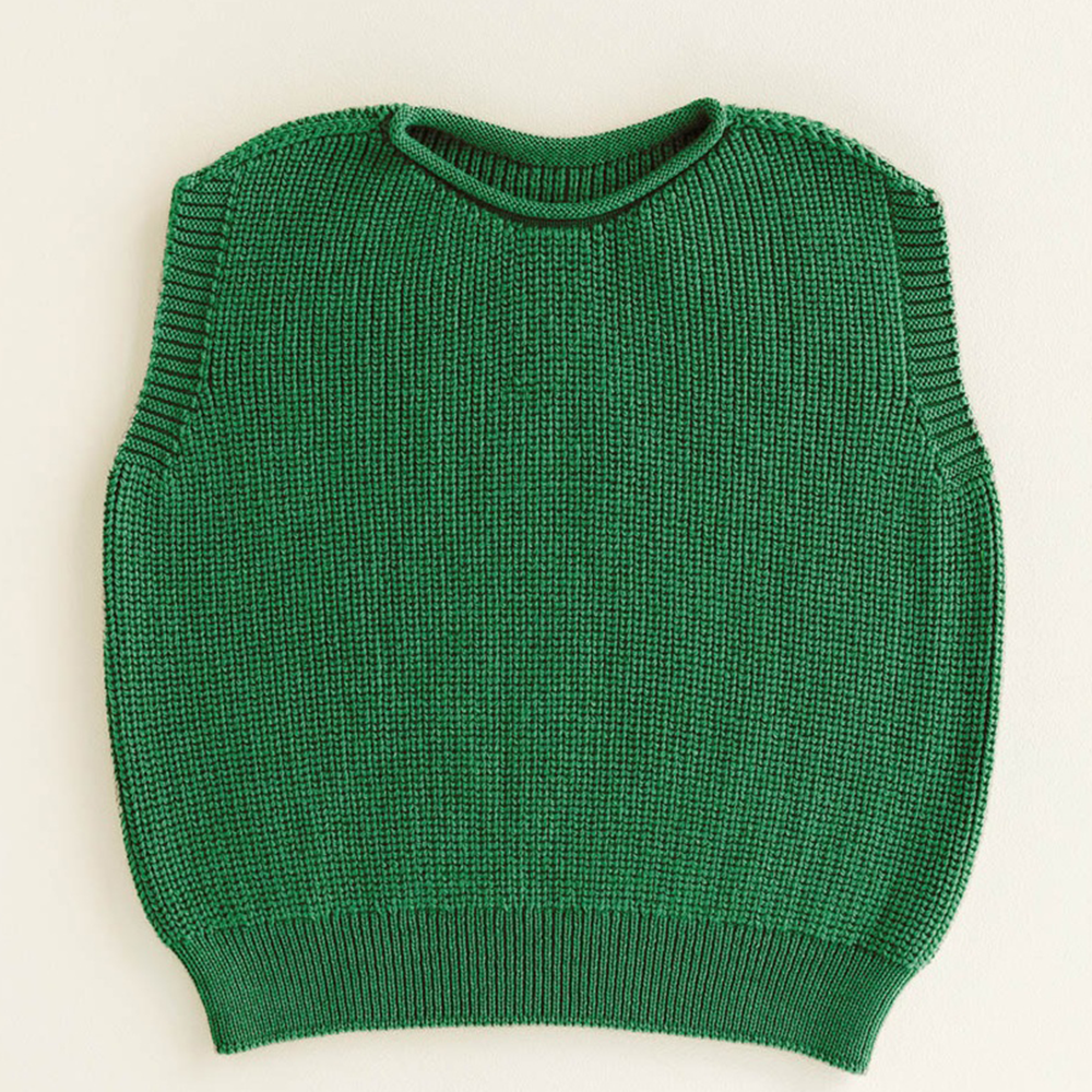 Gilet en tricot pour enfant Hvid 'Harvey' Herbe