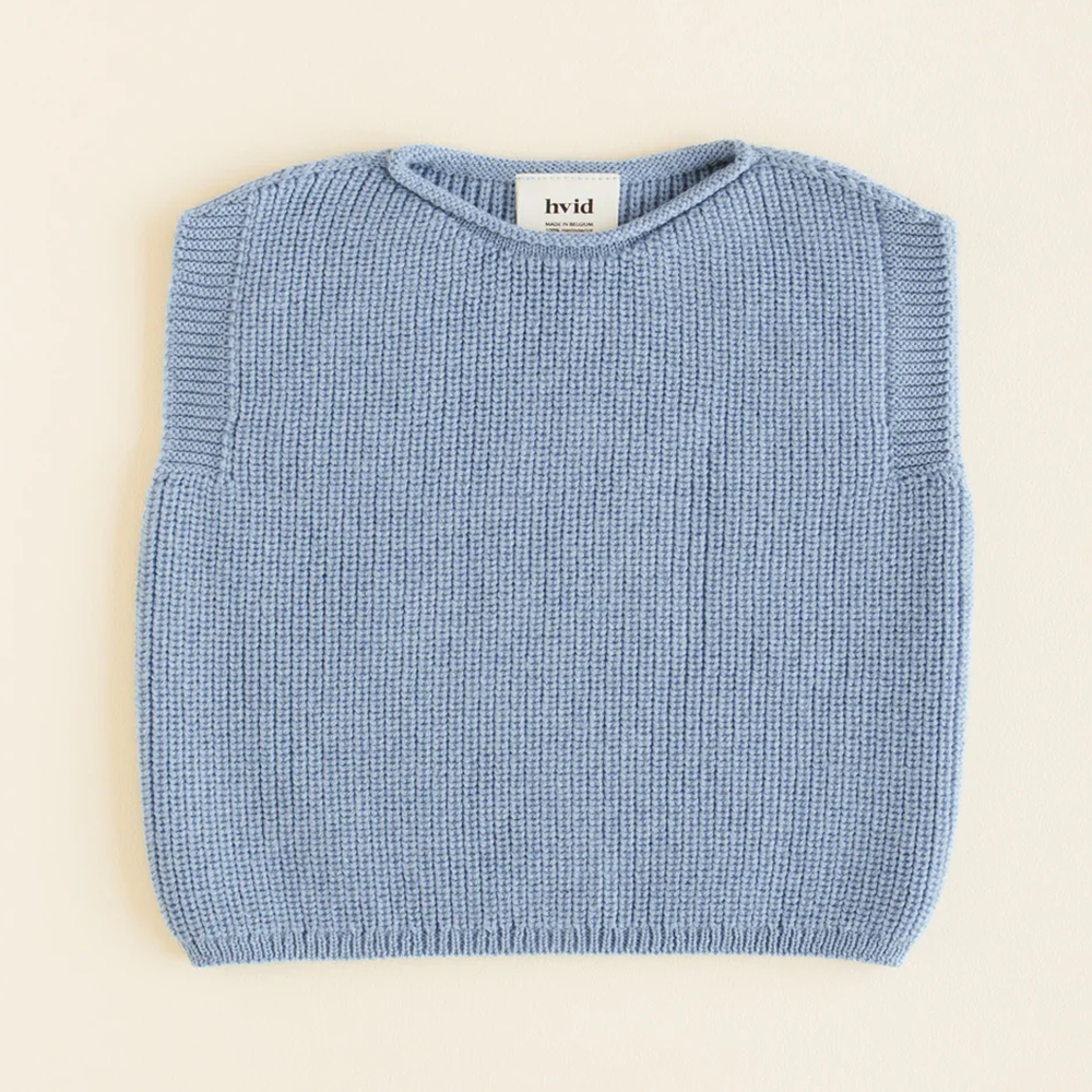 Hvid  Baby Strickweste &#39;Harvey&#39; Light Blue