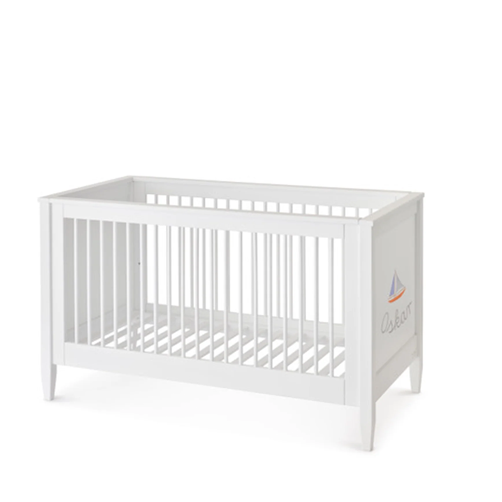 Isle of Dogs Babybett 70 x 140 Handbemalt und Personalisiert - Online MY SNOWFLAKE