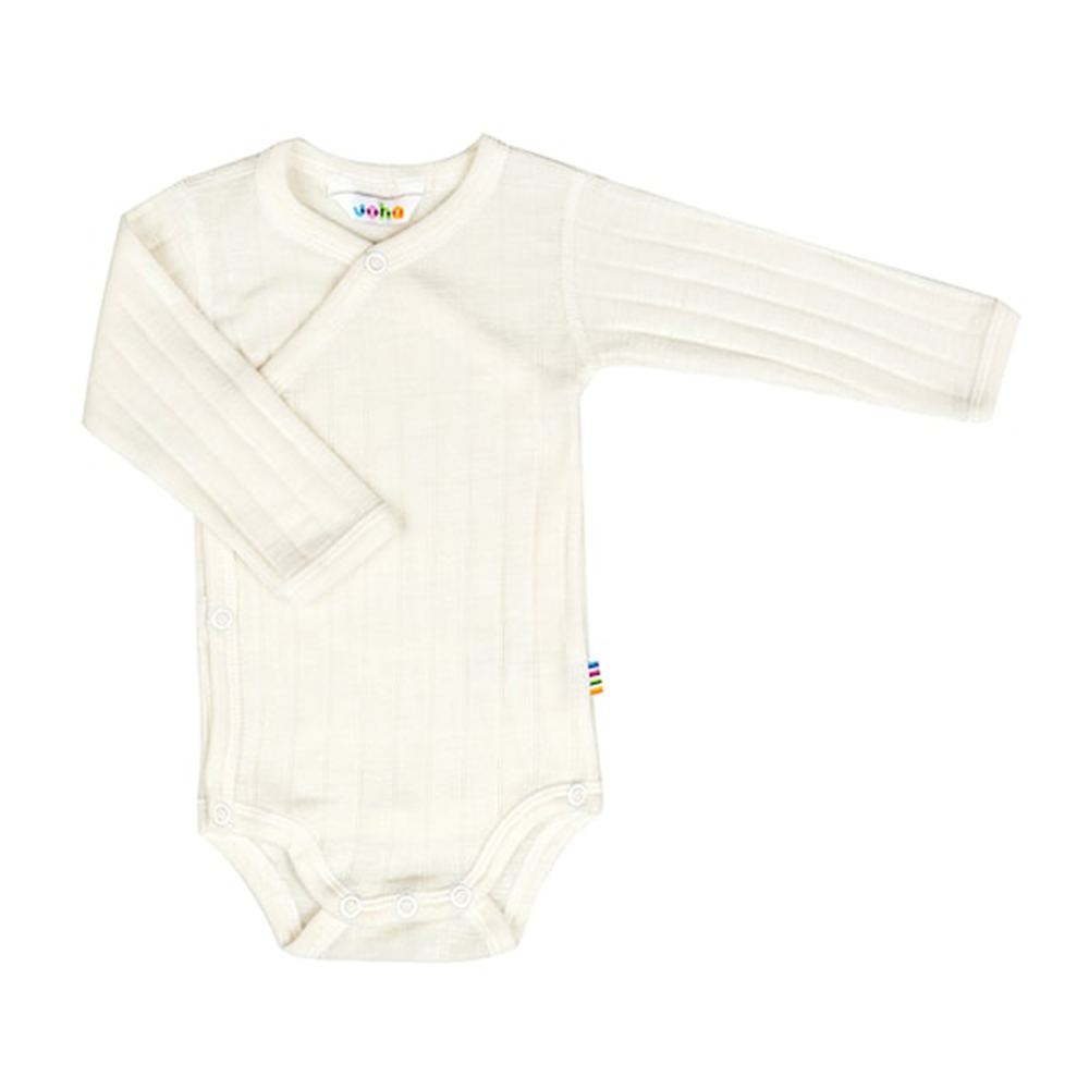 Joha  Wickelbody Langarm aus Merinowolle/Seide Off White