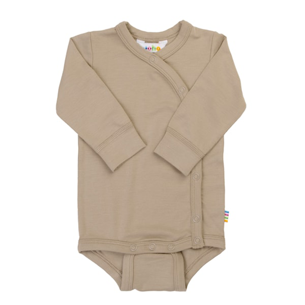 Joha Wrap Bodysuit Long Sleeve 'Bamboo' Beige