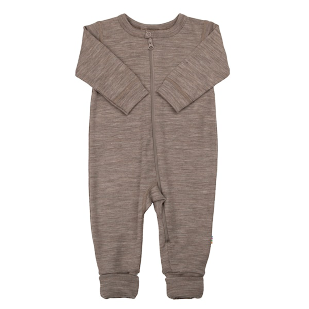 Joha  Jumpsuit Overall aus Merinowolle/Seide &#39;Basic&#39; Beige Mel