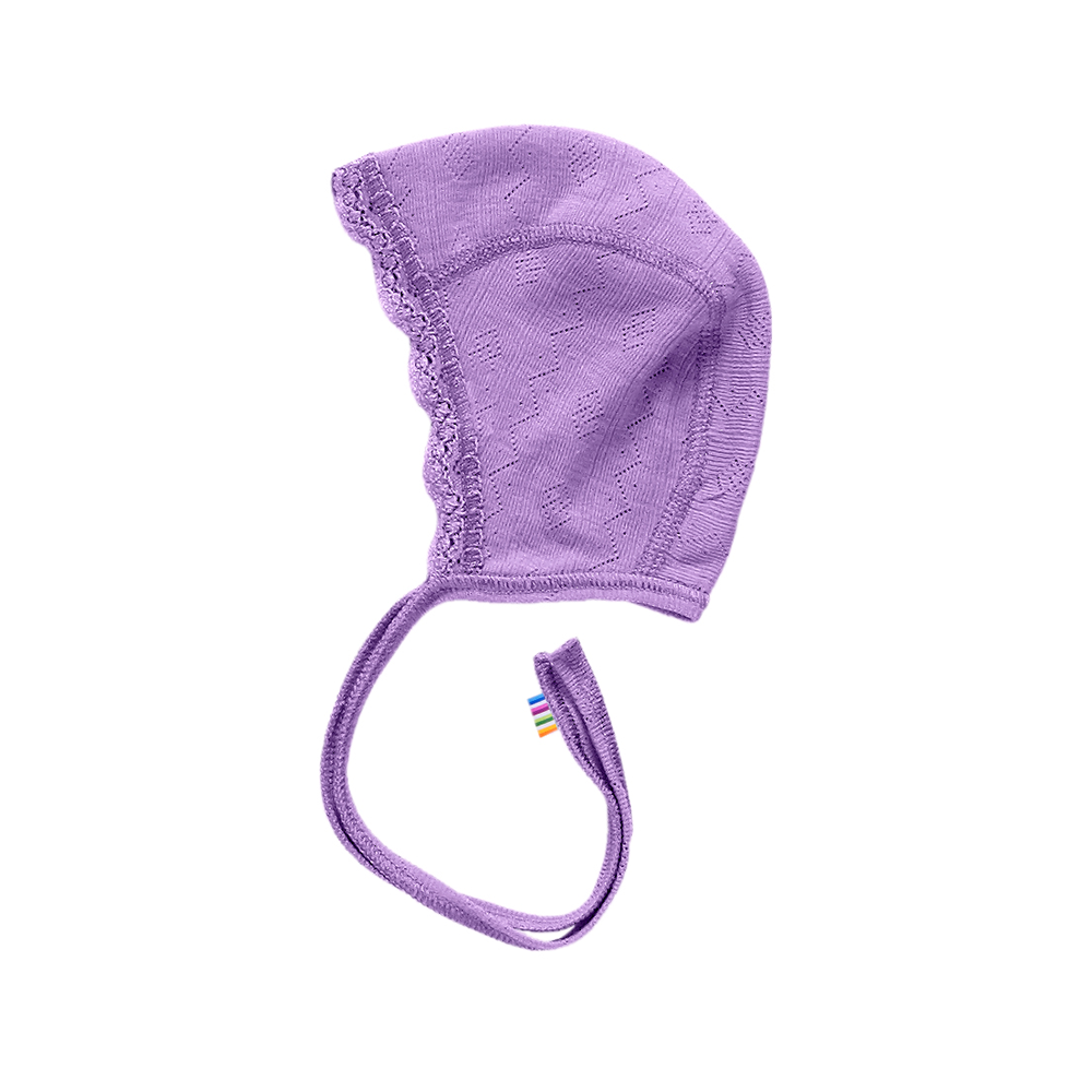 Joha Babymütze Merinowolle/Seide 'Basic' Purple