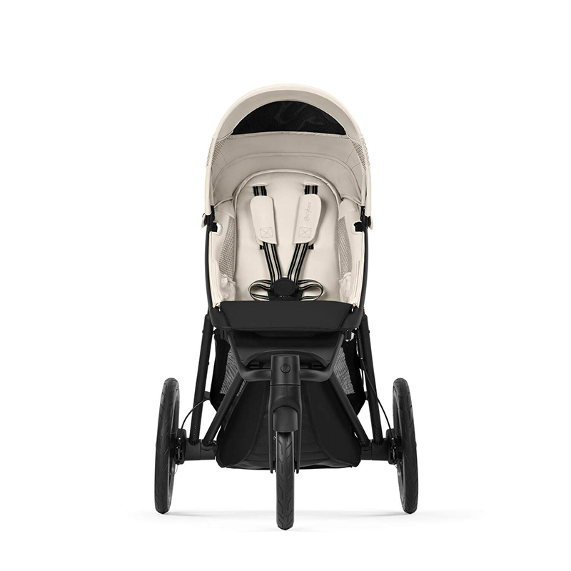 3-Rad Kinderwagen Avi Spin in Seashell Beige von Cybex von vorne. 