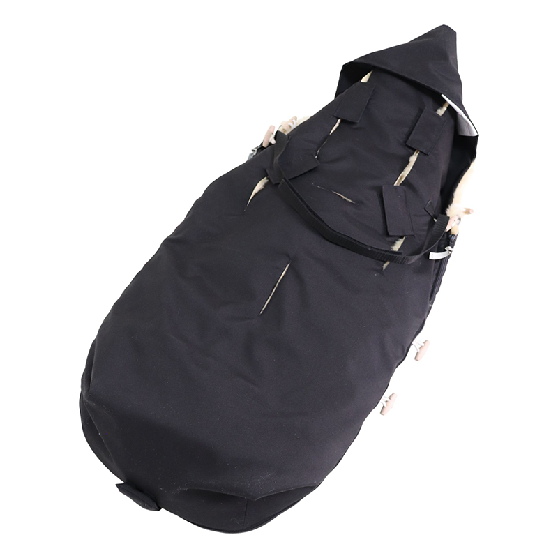 Lambskin Stroller Footmuff 'ALLEX' Black