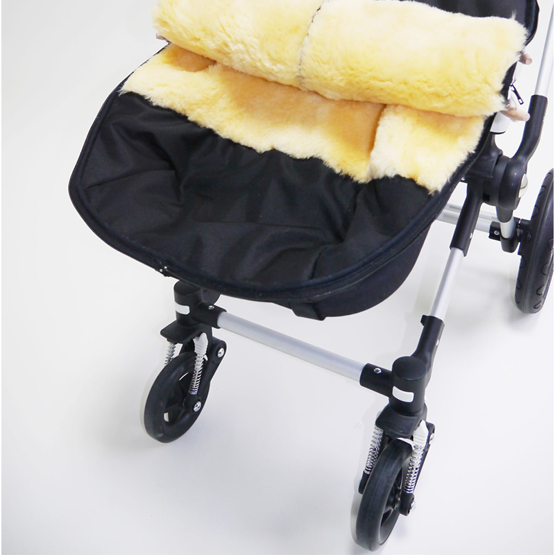 Lambskin Stroller Footmuff 'ALLEX' Black