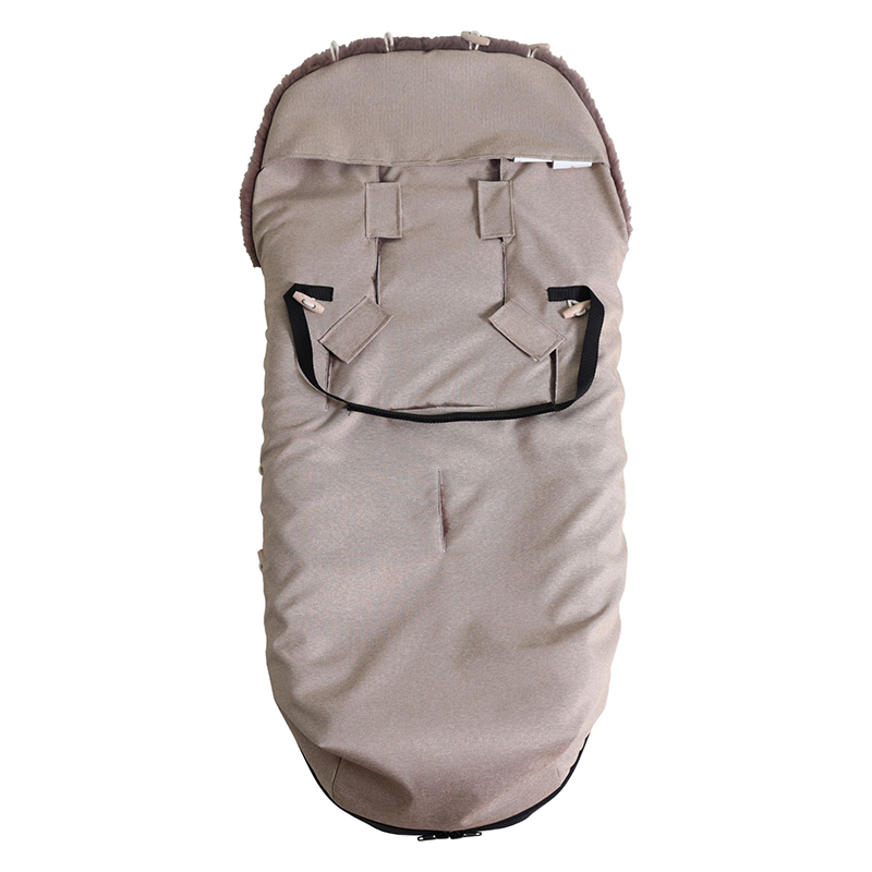 Lammfell Kinderwagenfusssack 'TOFFEE'  Sand Melange